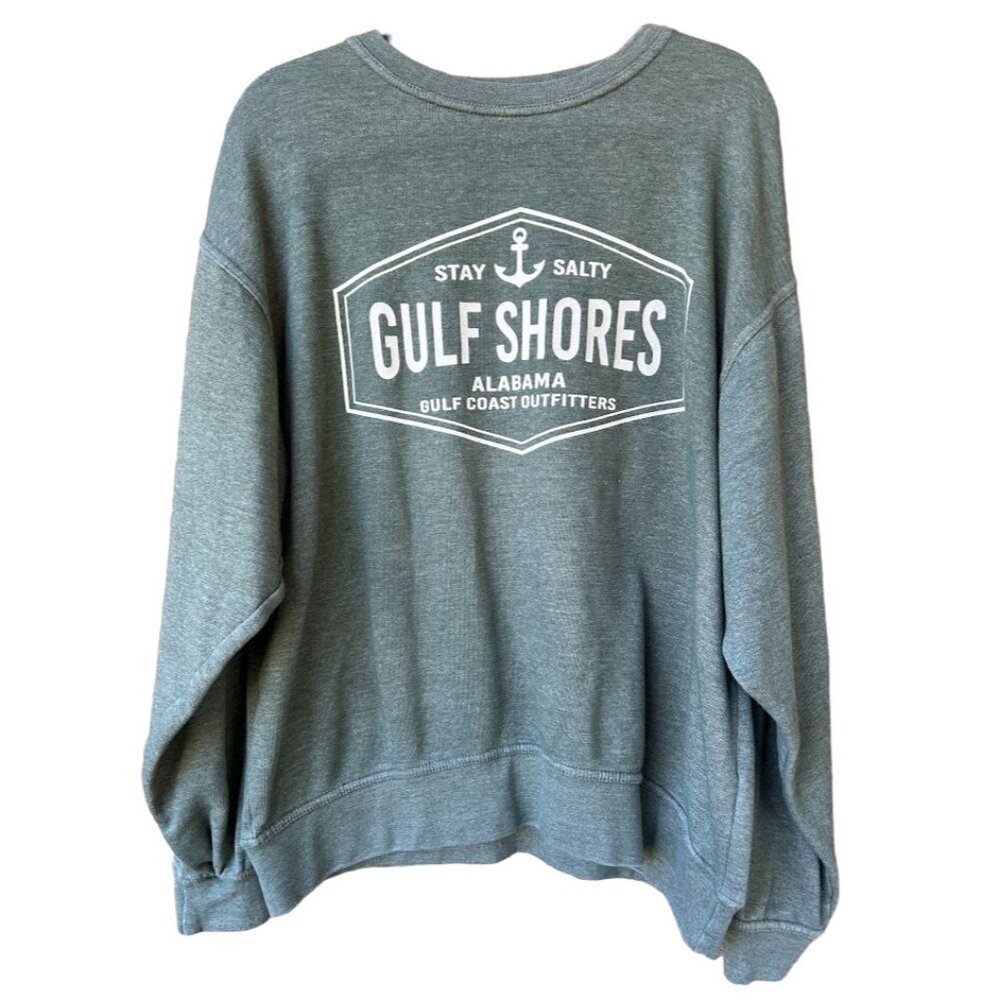 Gulf Shores Size‎ Large Alabama Sweatshirt By Pacific & Co. Crew Neck
